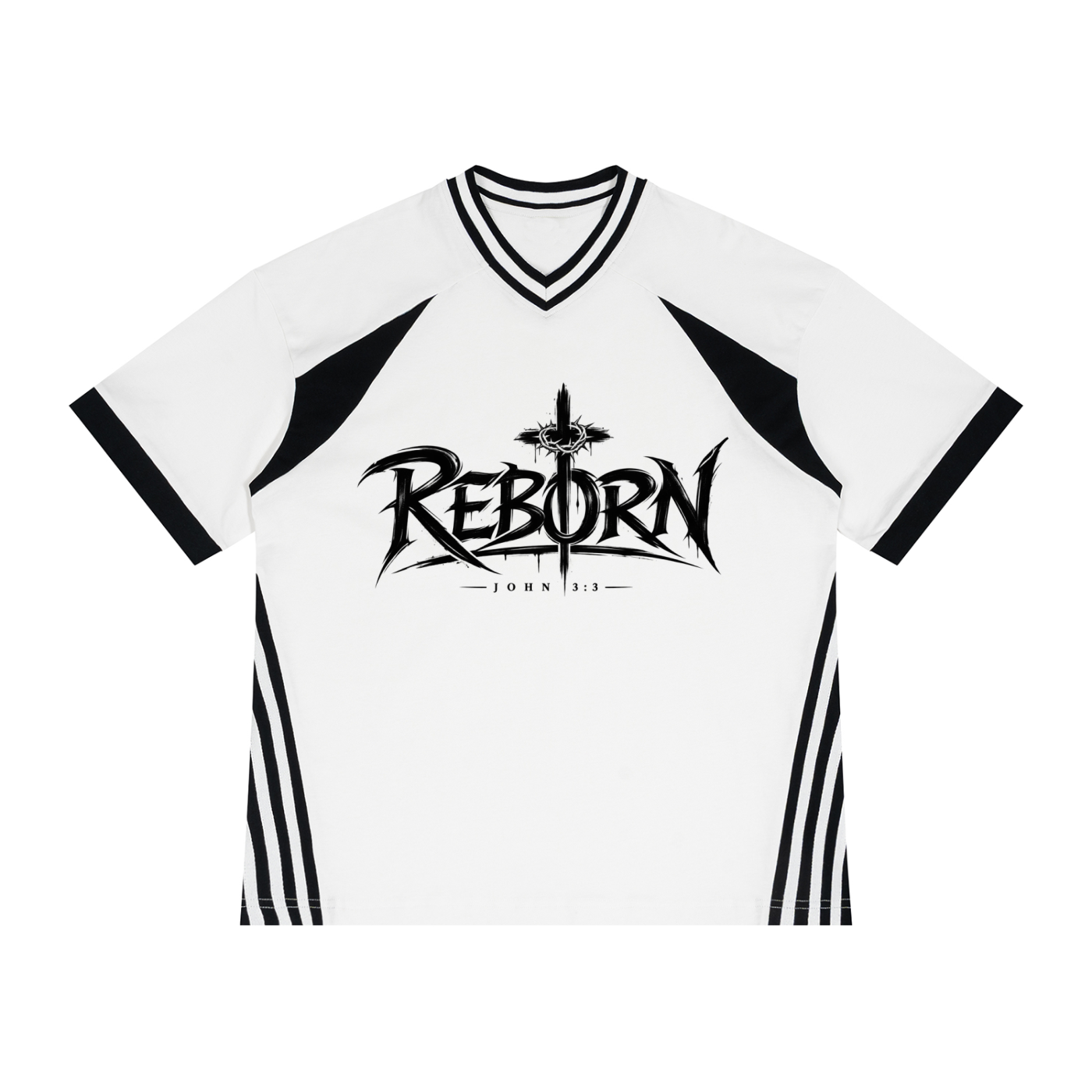 Reborn Color Block V-Neck T-Shirt