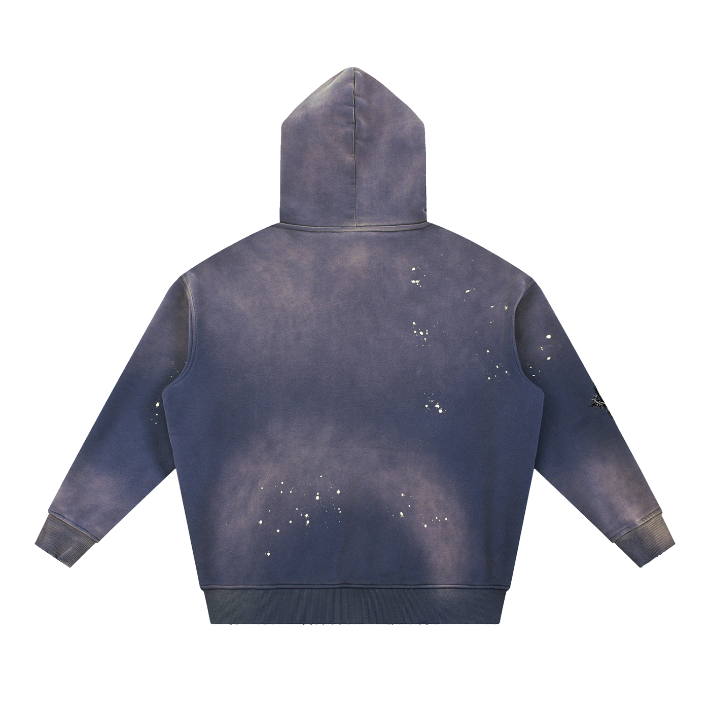 Vintage Washed Frayed Fleece Hoodie