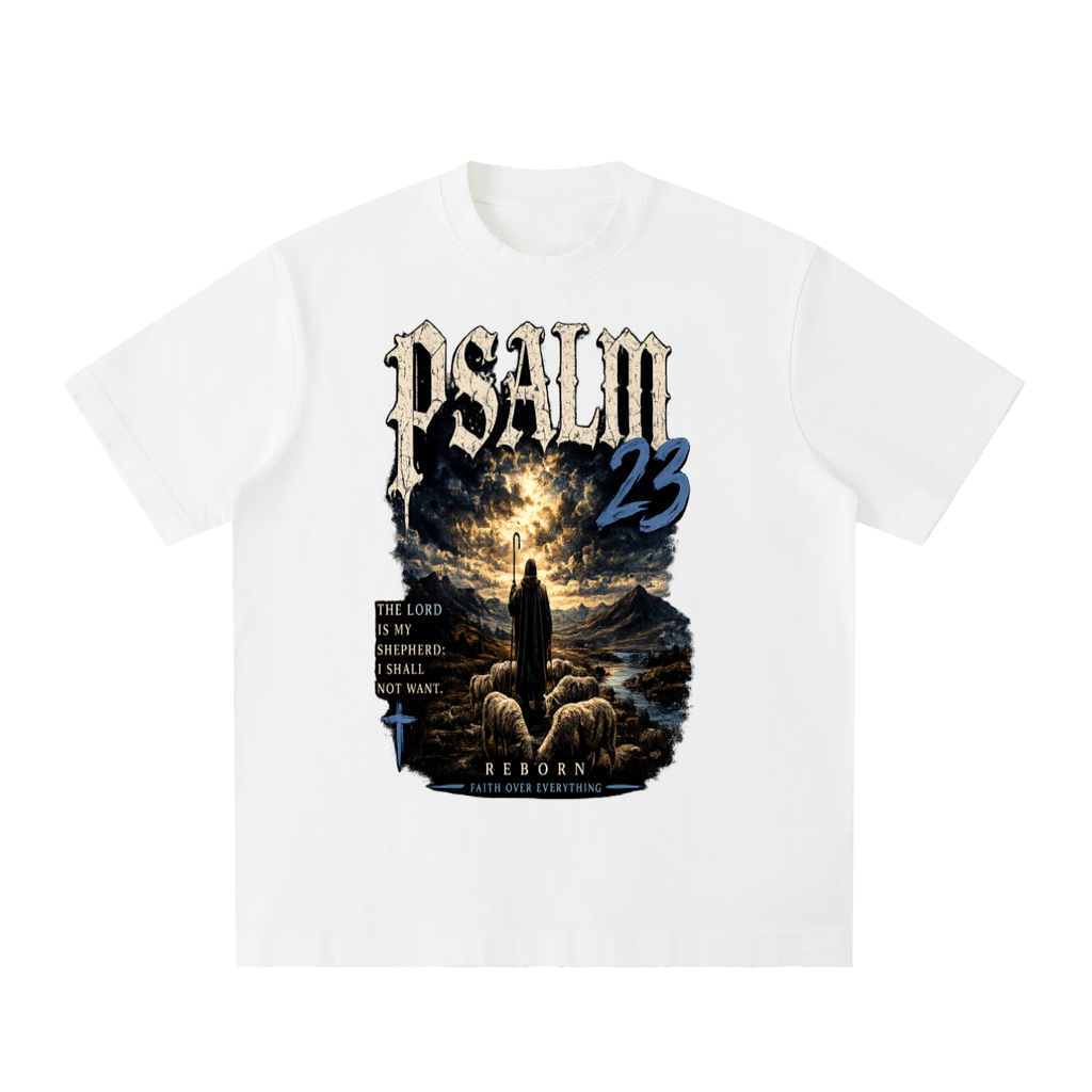 Psalm 23 Heavyweight Vintage Washed Frayed T-Shirt
