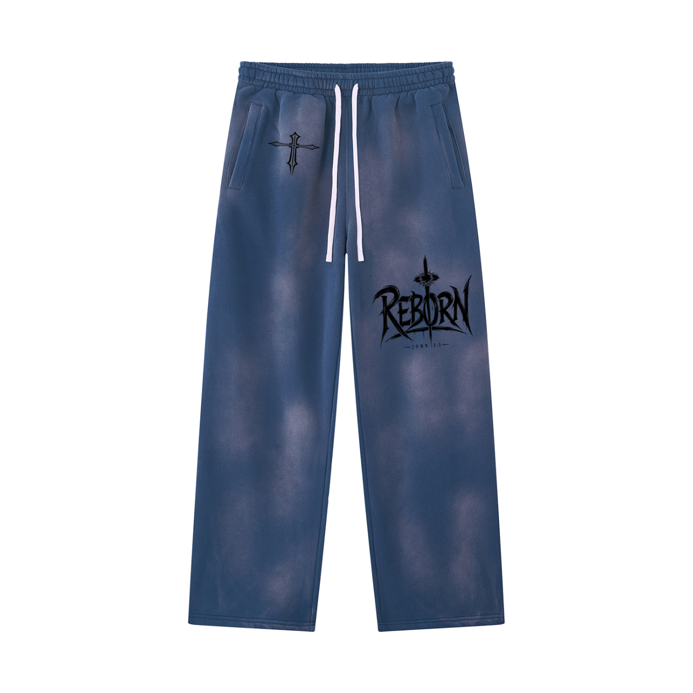 Reborn Sunfade Wide Leg Fleece Sweatpants