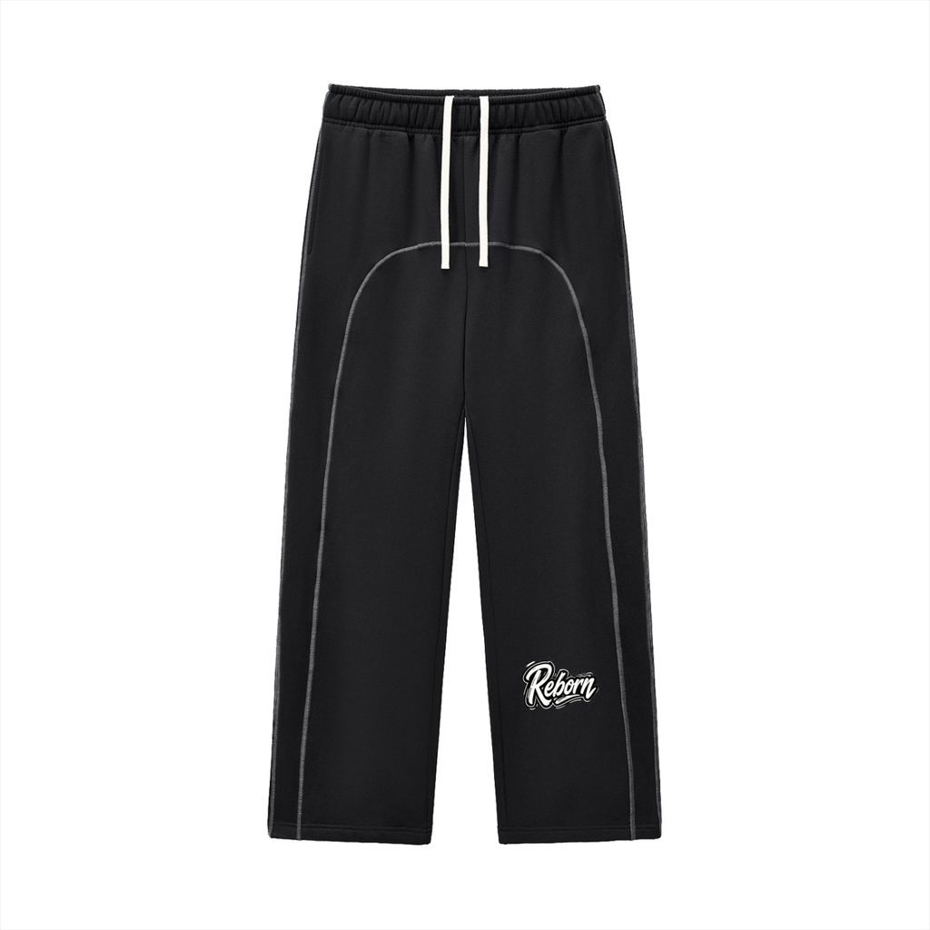 Contrast-Stitched Fleece Sweatpants