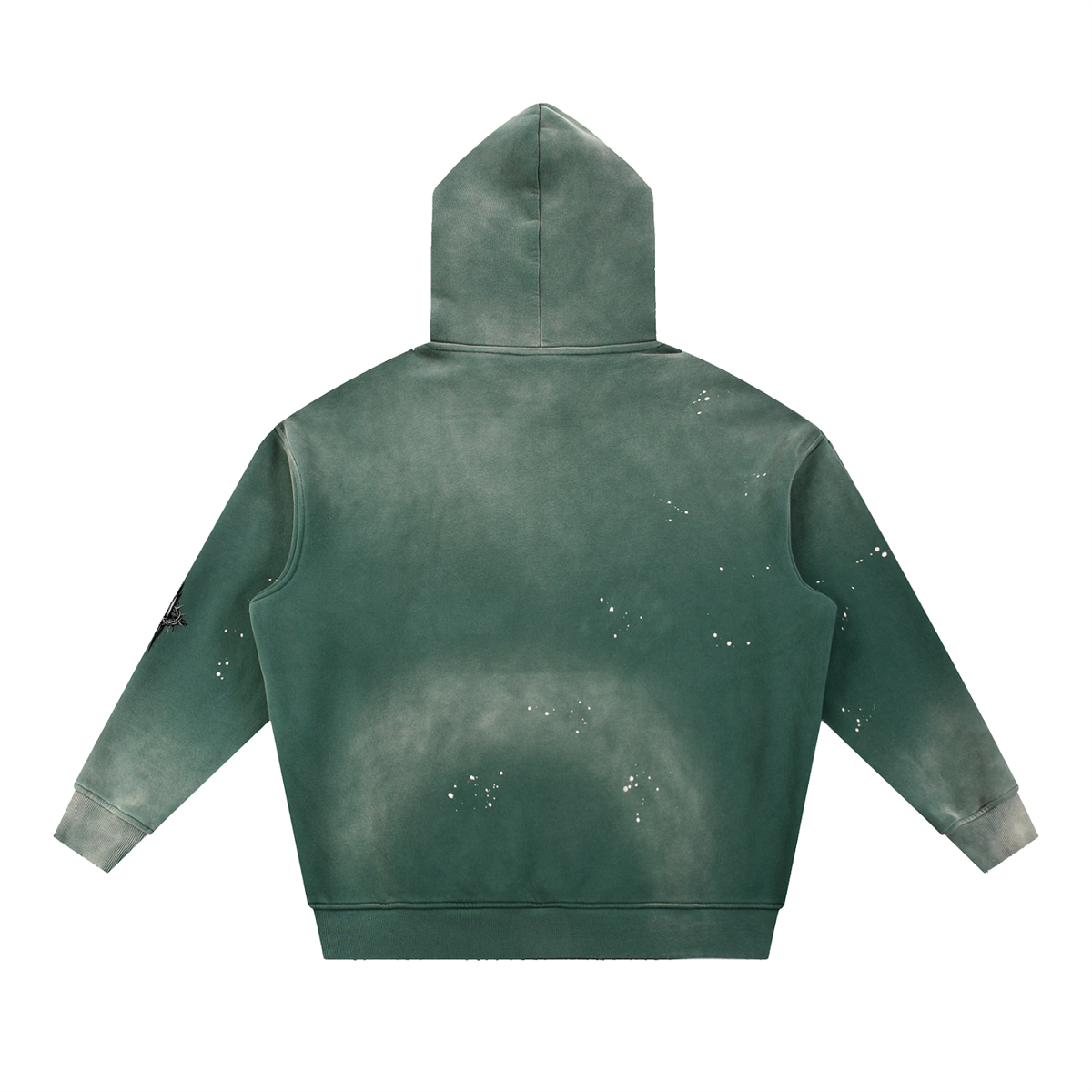 Vintage Washed Frayed Fleece Hoodie